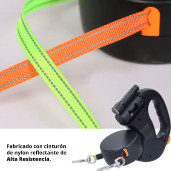 Correa Retractil Doble Para mascota