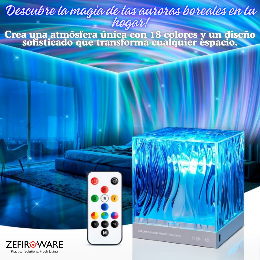 AuroraGlow™: Proyector de Auroras Boreales para Experiencias Inmersivas
