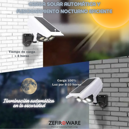 SolarGuard Pro: Seguridad e iluminación inteligente en un solo dispositivo